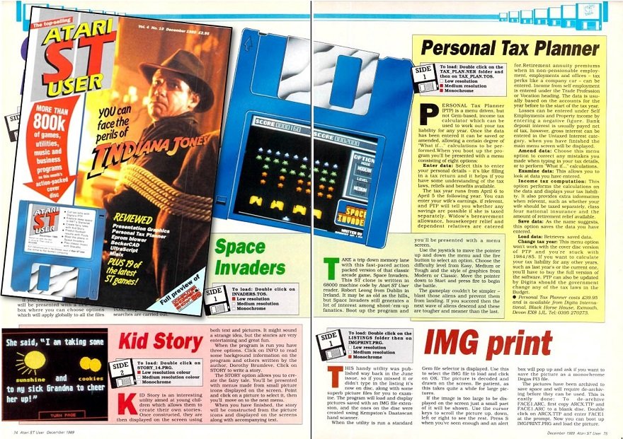 Atari ST User magazine image